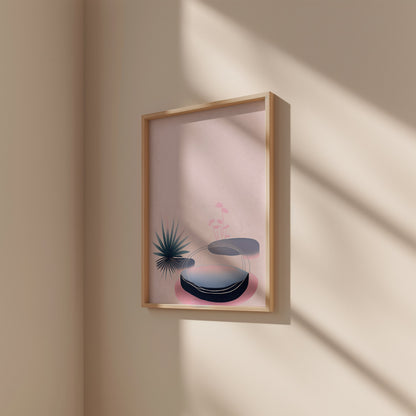 Pink & Blue Soft Botanical Poster