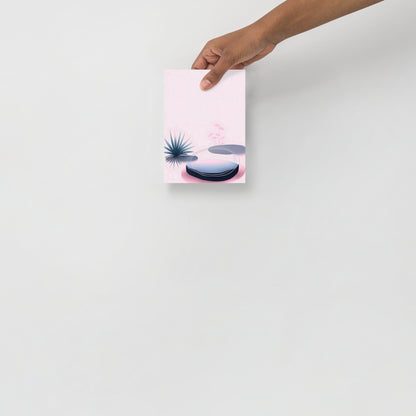 Pink & Blue Soft Botanical Poster